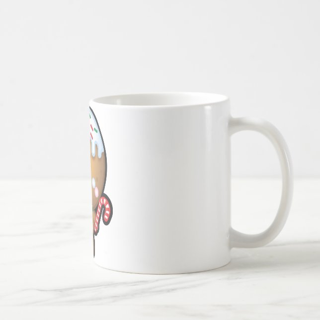 Tasse de café mignonne de Noël de bonhomme en pain (Droite)