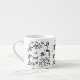 Tasse de café mignonne de Vancouver noire et