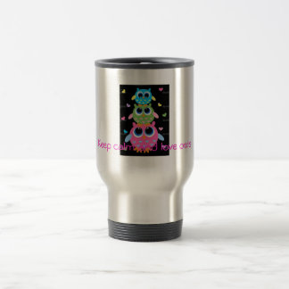 tasse de café mignonne de voyage de hibou