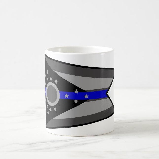 TASSE DE CAFÉ MINCE DE DRAPEAU D'ÉTAT DE BLUE LINE (Centre)