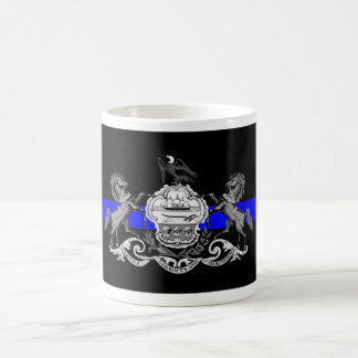 TASSE DE CAFÉ MINCE DE DRAPEAU D'ÉTAT DE BLUE LINE