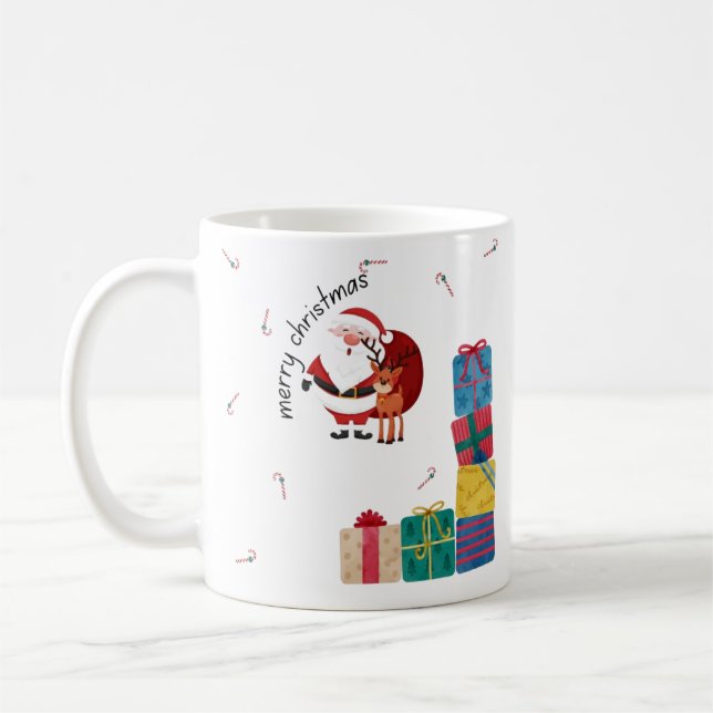 Tasse de café minimale Joyeux Noël (Gauche)