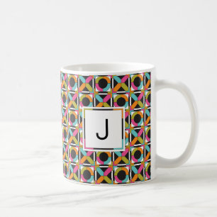 Tasse de café moderne de motif d'édredon