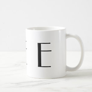 Tasse de café moderne noire et blanche du