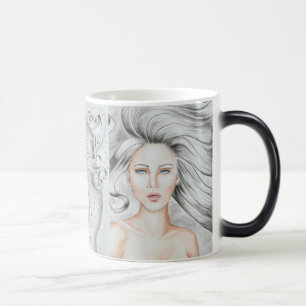 Tasse de café Morphing de couleur de déesse d'ai