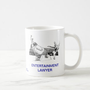 Tasse de café morte d'avocat de divertissement de