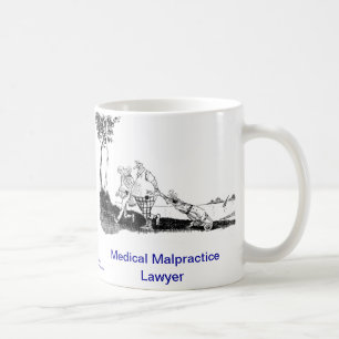 Tasse de café morte d'avocat de faute