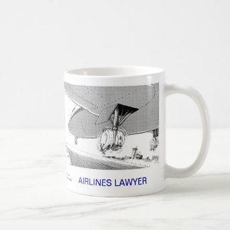 Tasse de café morte d'avocat de lignes aériennes