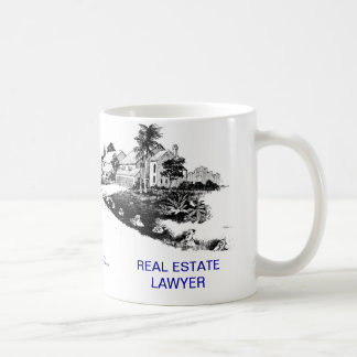 Tasse de café morte d'avocat d'immobiliers de