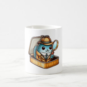 Tasse de café mystère détective sardine