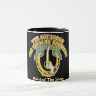Tasse de café noir de cavalerie des USA 7ème