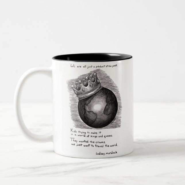 tasse de café noire et blanche avec la citation et (Gauche)