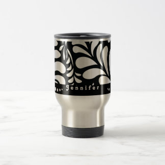 Tasse de café noire personnalisée par mod de