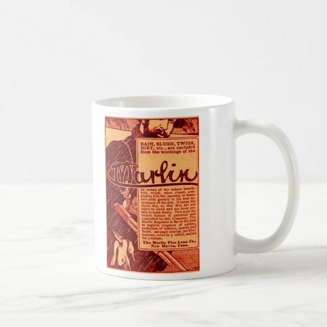 Tasse de café orange d'annonce d'arme à feu (Droite)