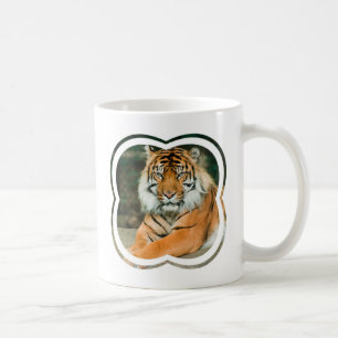 Tasse de café orange de tigre