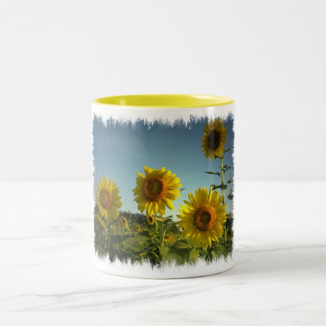 Tasse de café organique de tournesol de jardin (Centre)