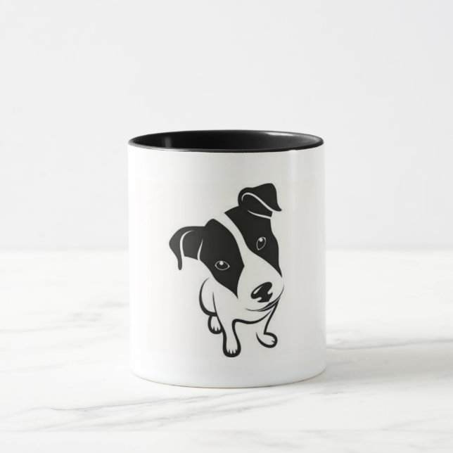 Tasse de café orientée de Jack Russell (Centre)