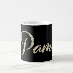Tasse de café Pam white gold Handwriting