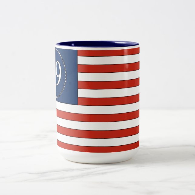 Tasse de café patriotique de vieux motif de gloire (Centre)