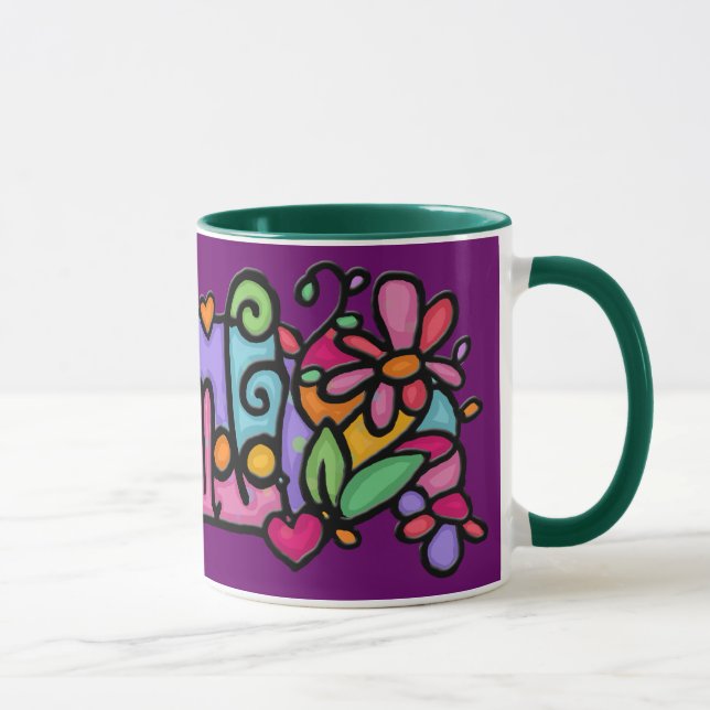 Tasse de café peinte par coutume d'AMANDA (Droite)