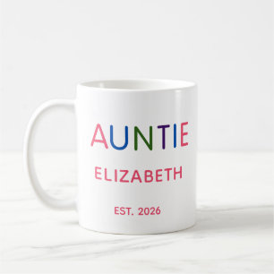 Tasse de café personnalisée avec nom et date Tante