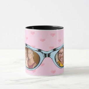 Tasse de café personnalisée avec photo de lunettes