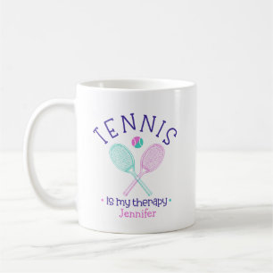 Tasse de café personnalisée "Le tennis est ma thér