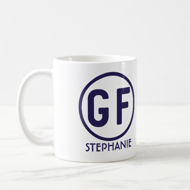 Tasse de café personnalisée libre de gluten (Gauche)