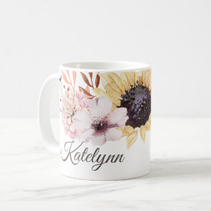 Tasse de café personnalisée par bouquet de