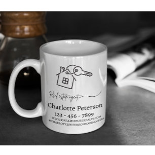 Tasse de café personnalisée pour agent immobilier