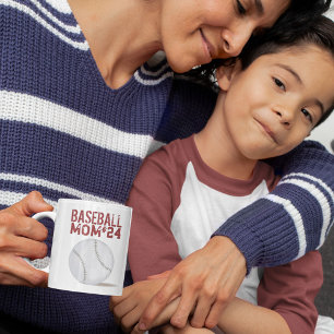 Tasse de café personnalisée pour maman de baseball