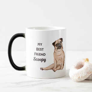 Tasse de café personnalisée Pug Chien Mon Meilleur
