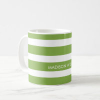 Tasse de café personnalisée rayée