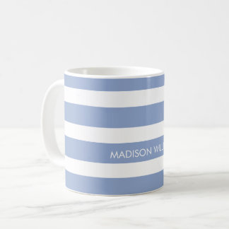Tasse de café personnalisée rayée