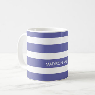 Tasse de café personnalisée rayée