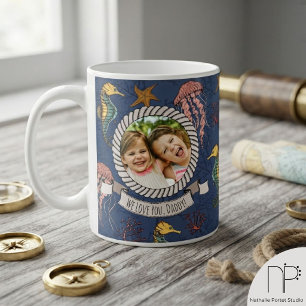 Tasse de café photo pour la fête des pères nautiqu