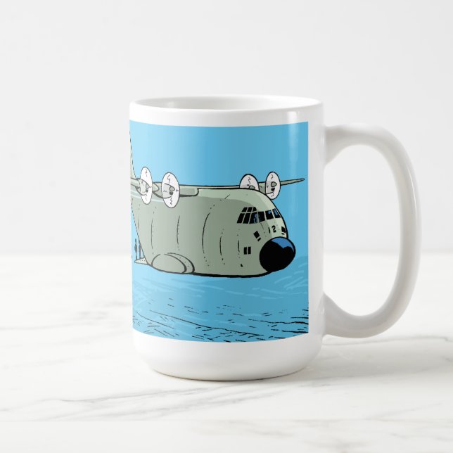 Tasse de café plate de bande dessinée de Hercule (Droite)