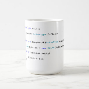 Tasse de café pointue de programmeurs de C