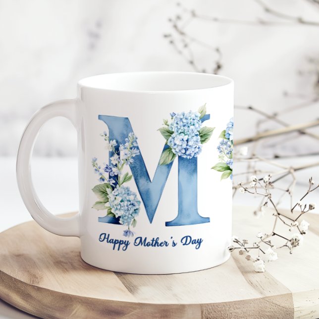 Tasse de café pour la fête des mères à l'hortensia (Créateur téléchargé)