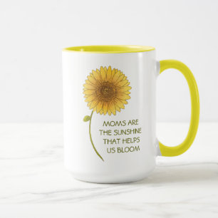 Tasse de café pour la fête des mères Tournesol