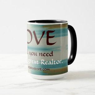 Tasse de café pour le marketing des agents immobil