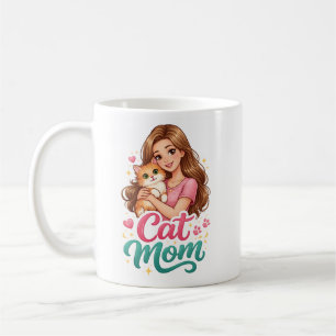 Tasse de café pour maman chat – Cadeau mignon pour