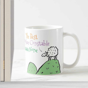 Tasse de café pour un agent de police avec un moti