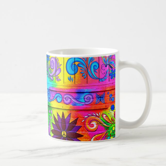 tasse de café psychédélique hippie (Droite)