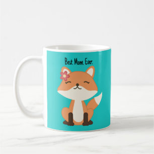 Tasse de café renard mignon Meilleure maman