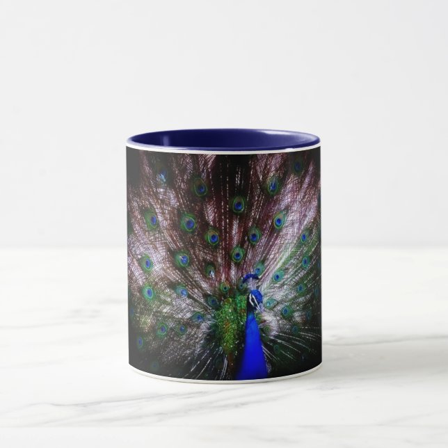 Tasse de café renversante de paon (Centre)