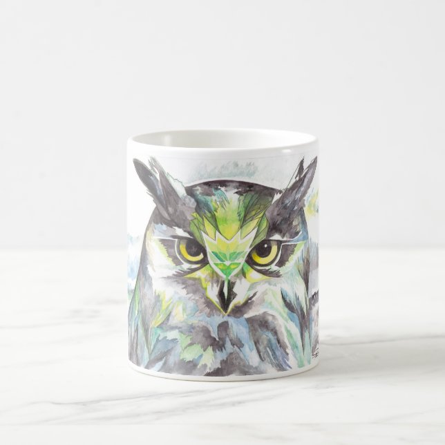 Tasse de café rêveuse de hibou (Centre)