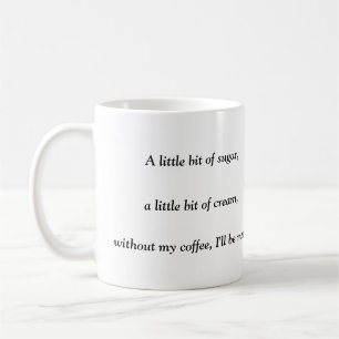 Tasse de café rimante de poésie/tasse
