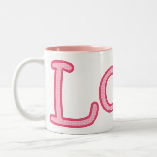Tasse de café rose d'amour