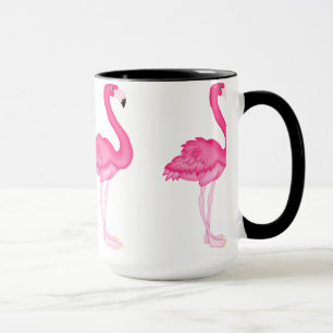 Tasse de café rose de Flamant rose